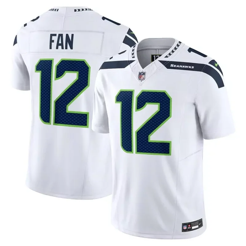 12s Seattle Seahawks Vapor Fuse Jersey White