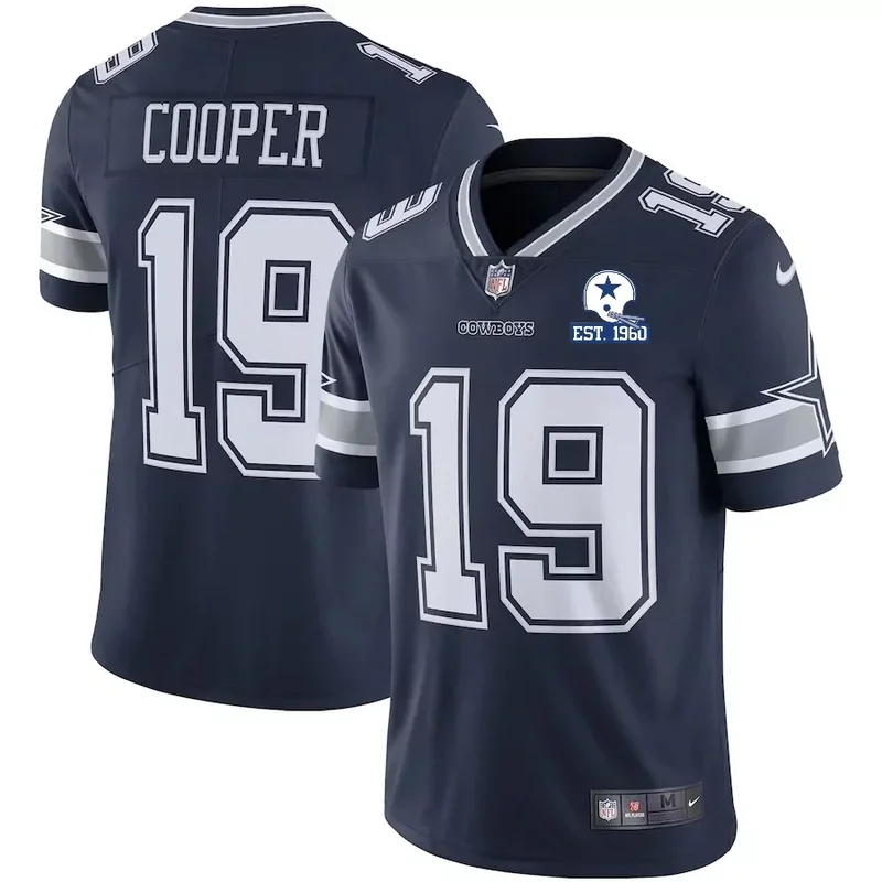 Dallas Cowboys #88 CeeDee Lamb Navy White 2023 F.U.S.E. NFC Champions Navy White Football jersey - Image 5