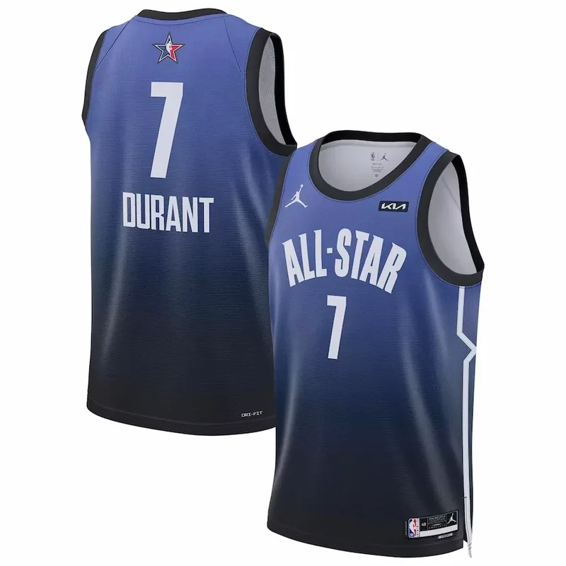 Phoenix Suns #7 Kevin Durant 2023 NBA All Star Game Orange Basketball jersey - Image 2
