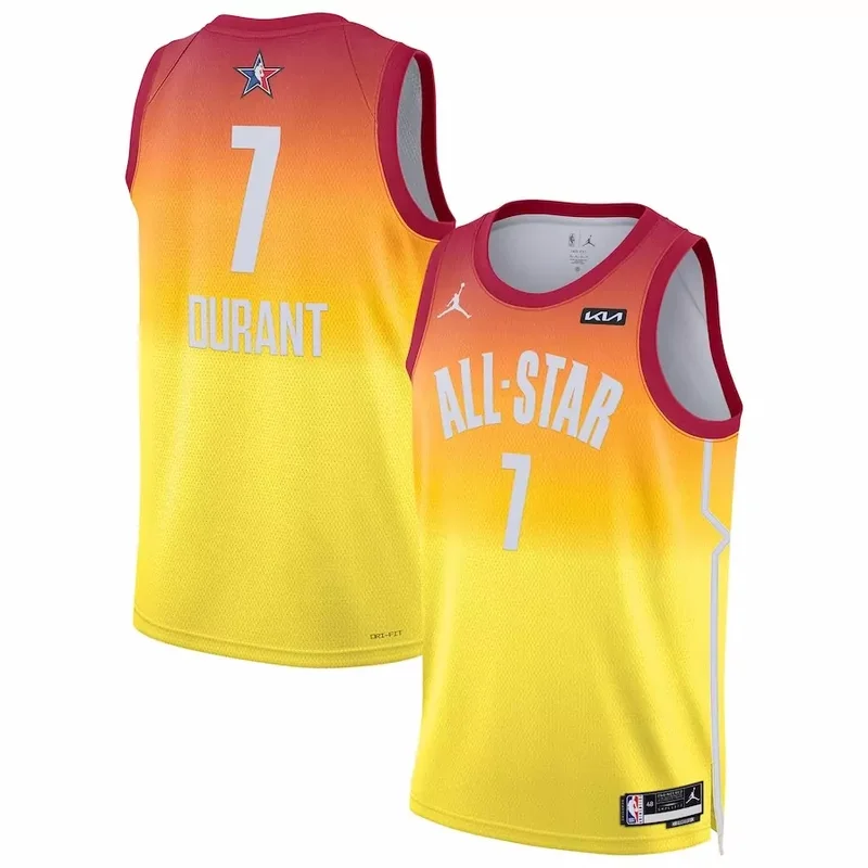 Phoenix Suns #7 Kevin Durant 2023 NBA All Star Game Orange Basketball jersey