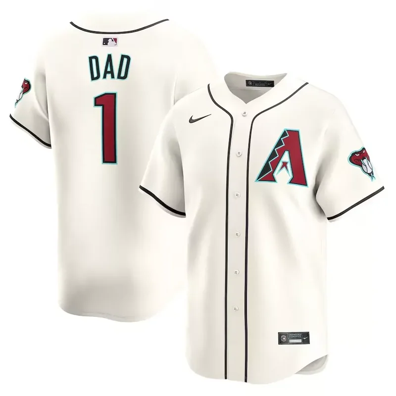 Arizona Diamondbacks #1 Dad Home Limited White Baseball jersey