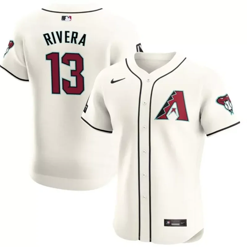 Arizona Diamondbacks #13 Emmanuel Rivera Cream Flex Base Stitched Baseball jersey