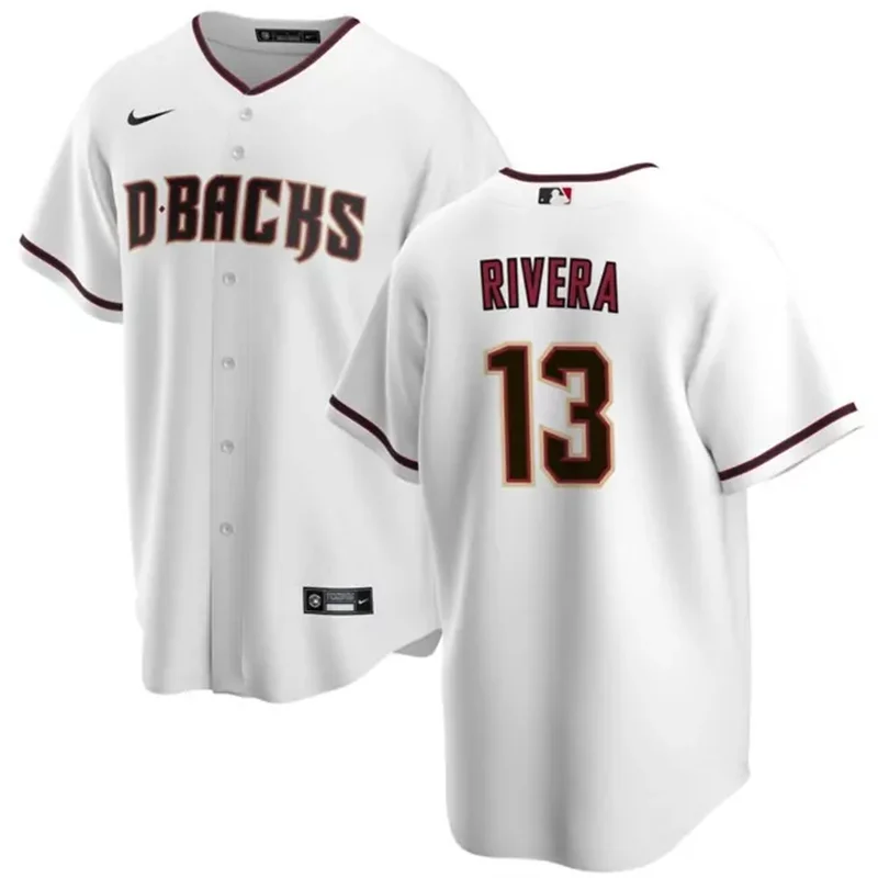 Arizona Diamondbacks #13 Emmanuel Rivera White Cool Base Stitched Baseball Baseball jersey