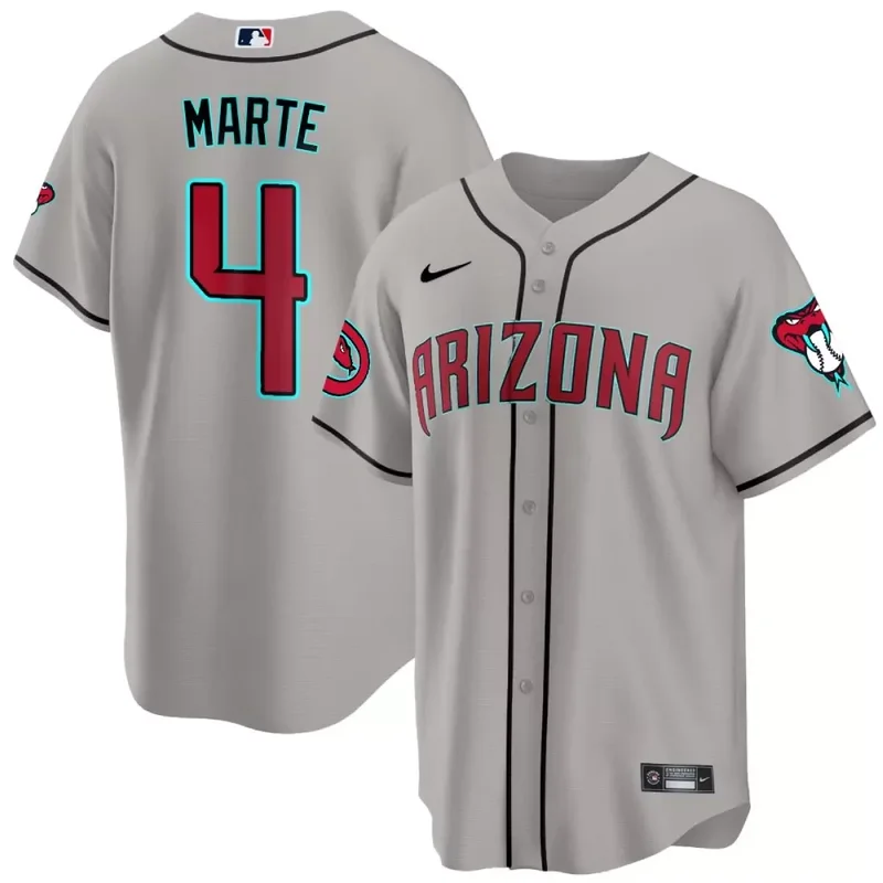Arizona Diamondbacks #4 Ketel Marte 2024 Cool Base Gray Baseball jersey