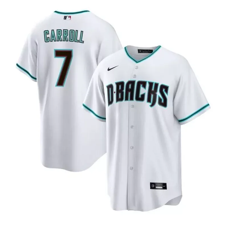 Arizona Diamondbacks #7 Corbin Carroll White Cool Base Stitched Baseball Baseball jersey
