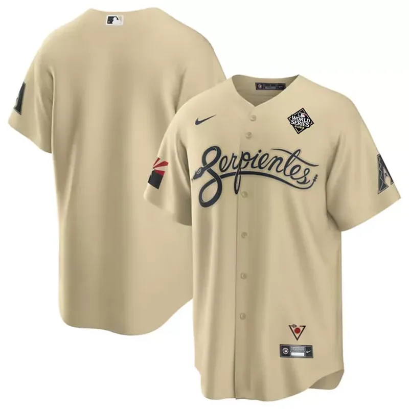 Arizona Diamondbacks Blank Gold 2023 World Series City Connect Cool Base Stitched Baseball Baseball jersey