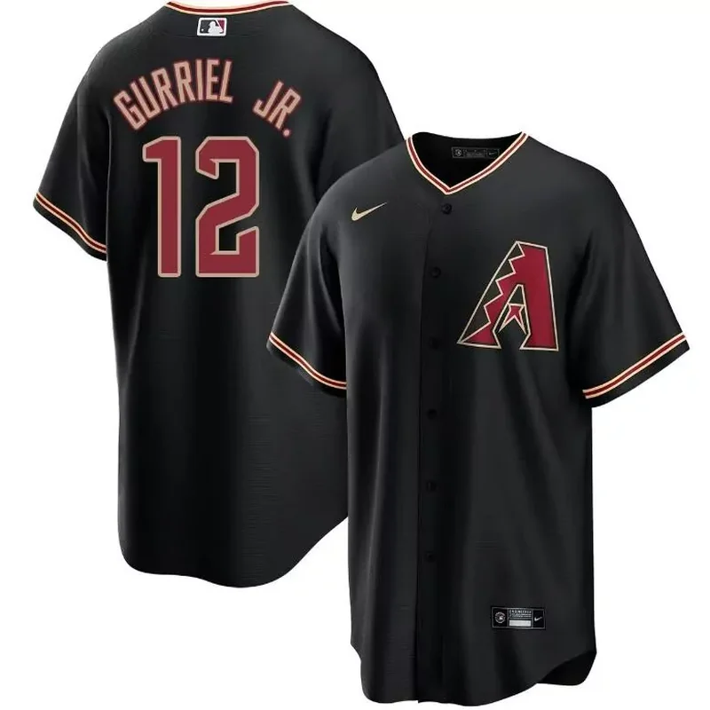 Arizona Diamondbacks Lourdes Gurriel Jr. Black Cool Base Stitched Baseball Baseball jersey