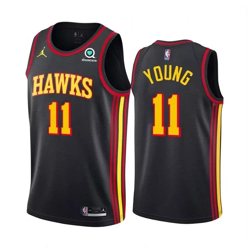 Atlanta Hawks custom black city edition 2022 23 jersey Basketball jersey - Image 2