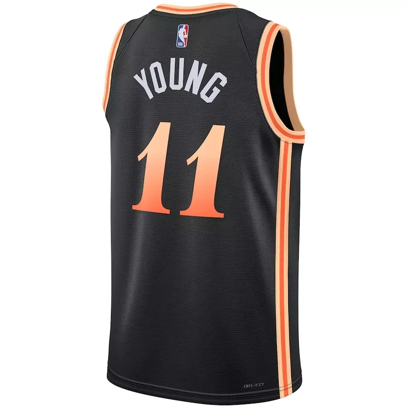 Atlanta Hawks #11 Trae Young Unisex 202223 City Edition Black Basketball jersey