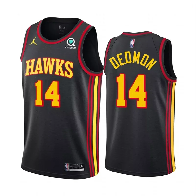 Atlanta Hawks 14 Dedmon Eagle Black Basketball jersey