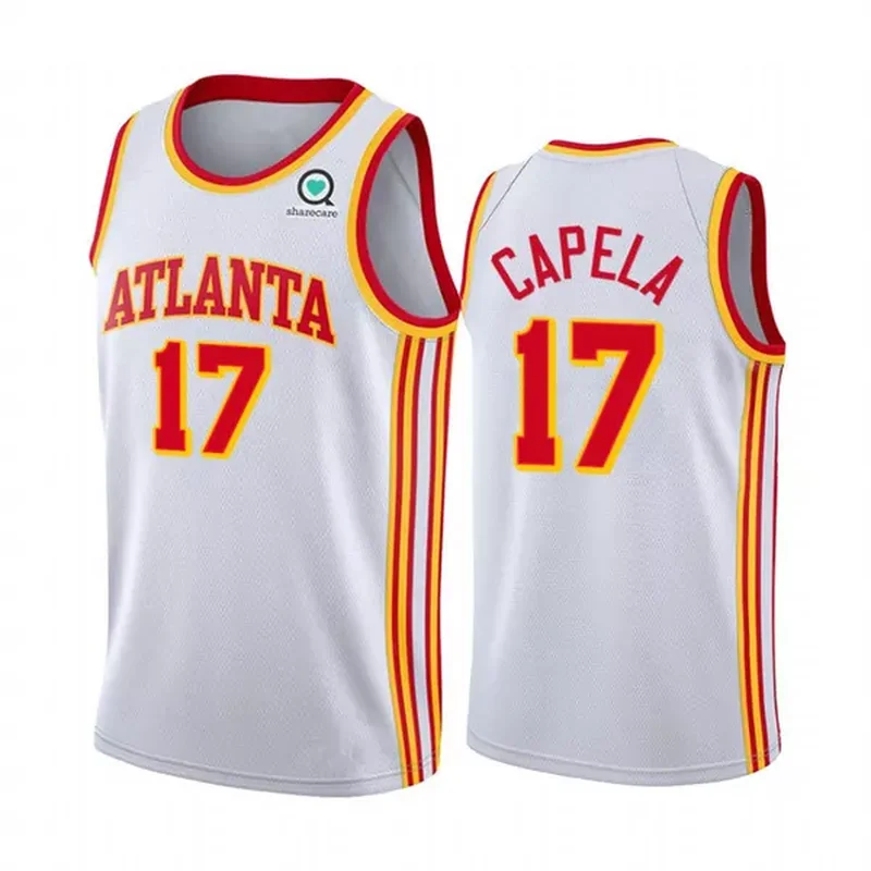 Atlanta Hawks 17 Clint Capela White Association Edition Basketball jersey