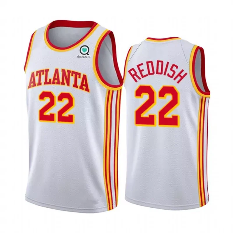 Atlanta Hawks 22 Cam Reddish White Association Edition Basketball jersey