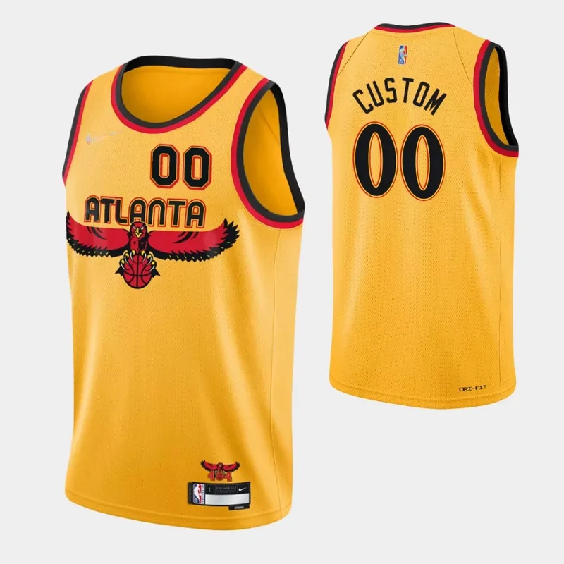Atlanta Hawks Custom 75th Anniversary City Gold Basketball jersey