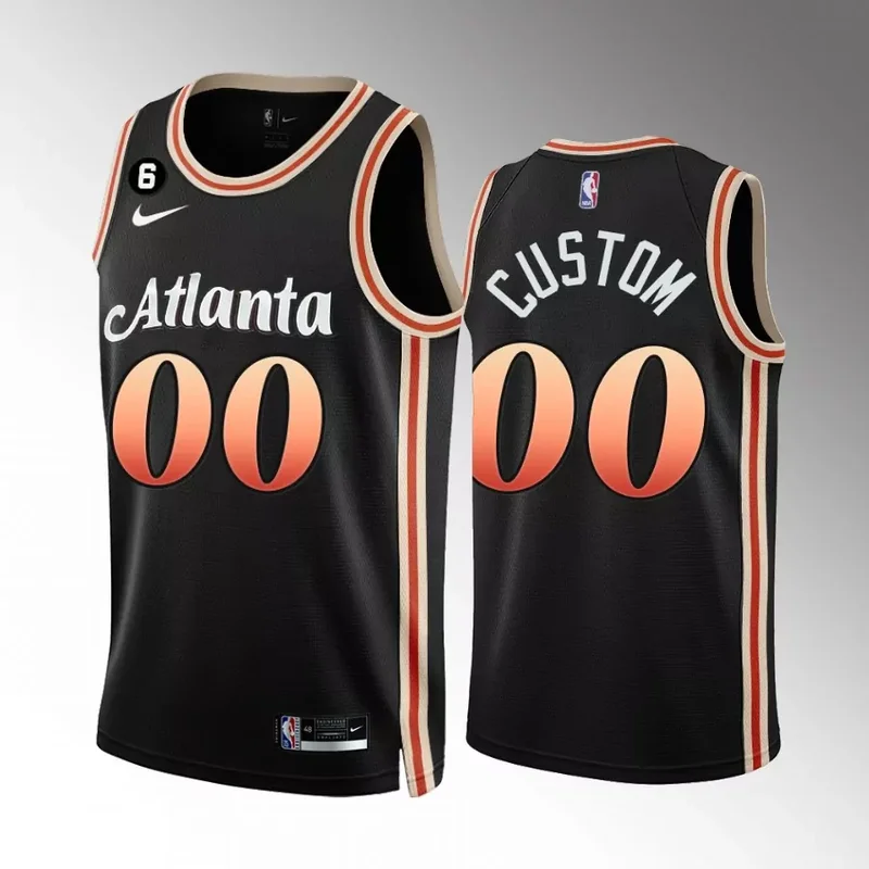 Atlanta Hawks custom black city edition 2022 23 jersey Basketball jersey