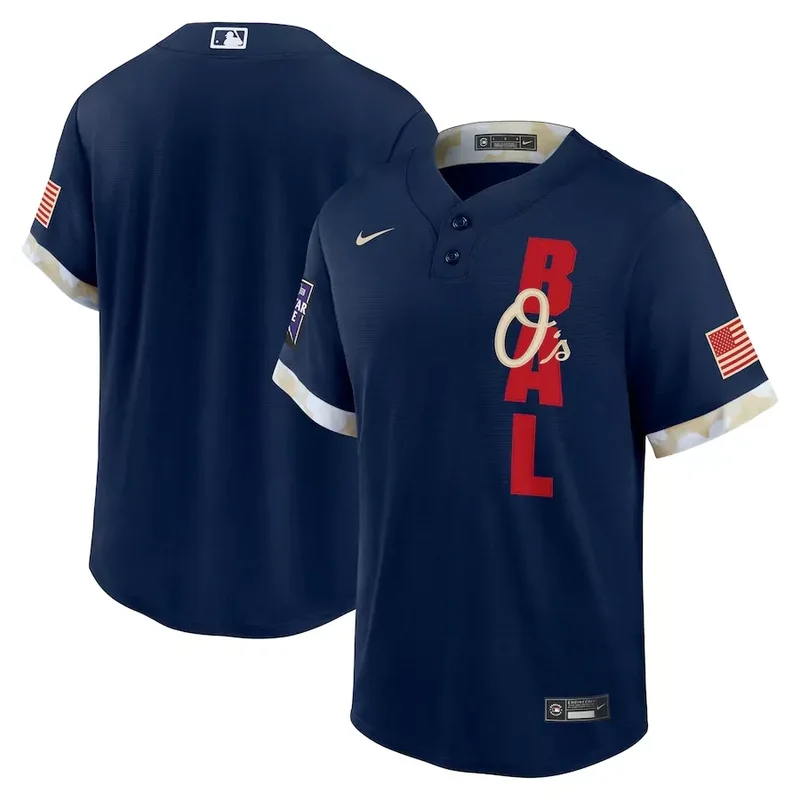 Baltimore Orioles Custom Name And Number Blue Navy Women Baseball jersey - Image 2