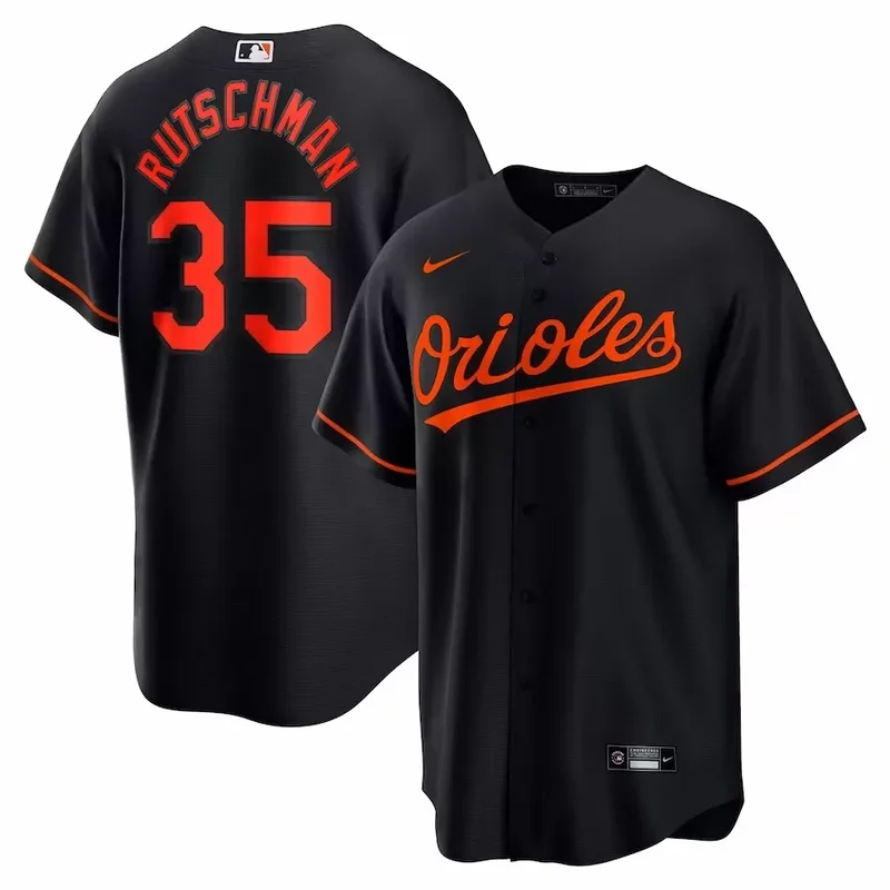Baltimore Orioles #35 Adley Rutschman Alternate Player Black Baseball jersey