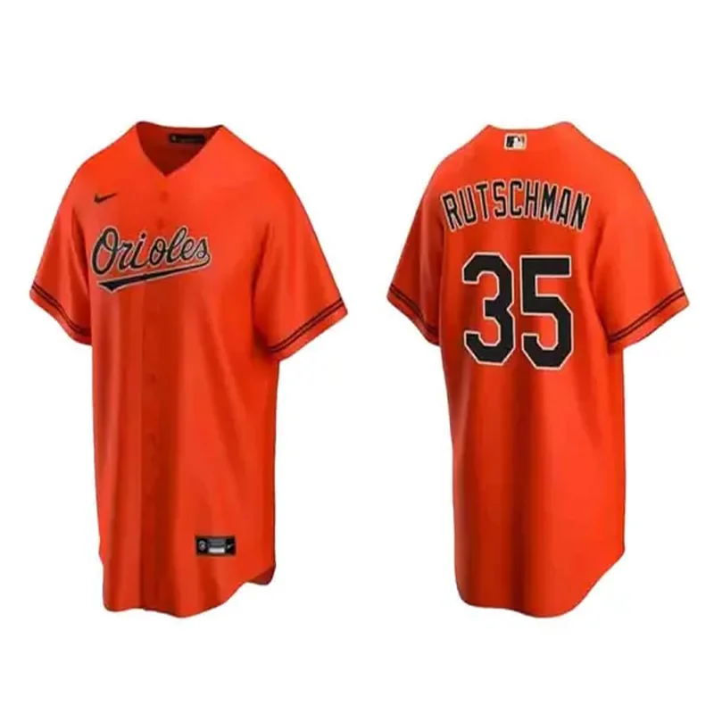 Baltimore Orioles #35 Adley Rutschman Orange Cool Base Baseball jersey
