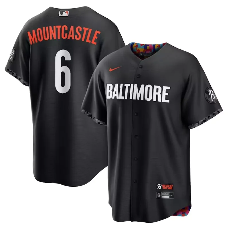 Baltimore Orioles #6 Ryan Mountcastle Black 2023 City Connect Cool Base Baseball jersey
