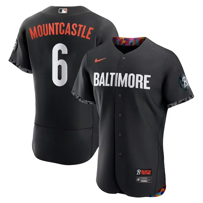 Baltimore Orioles #6 Ryan Mountcastle Black 2023 City Connect Cool Base Baseball jersey - Image 2