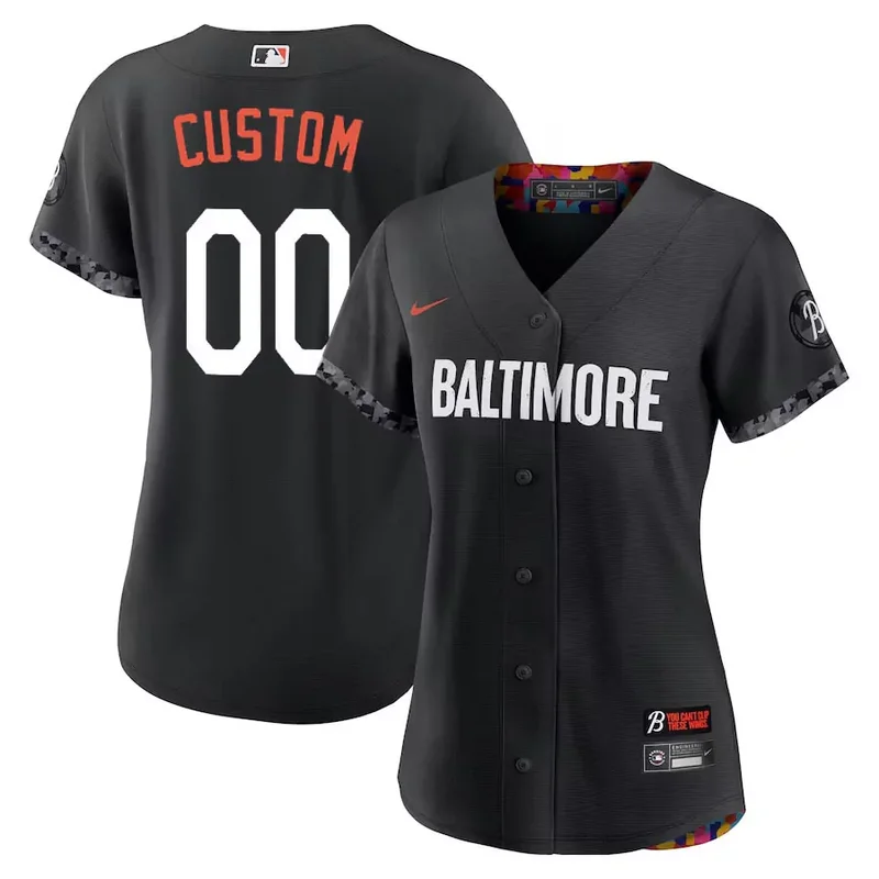 Baltimore Orioles Black 2023 City Connect Custom Baseball jersey