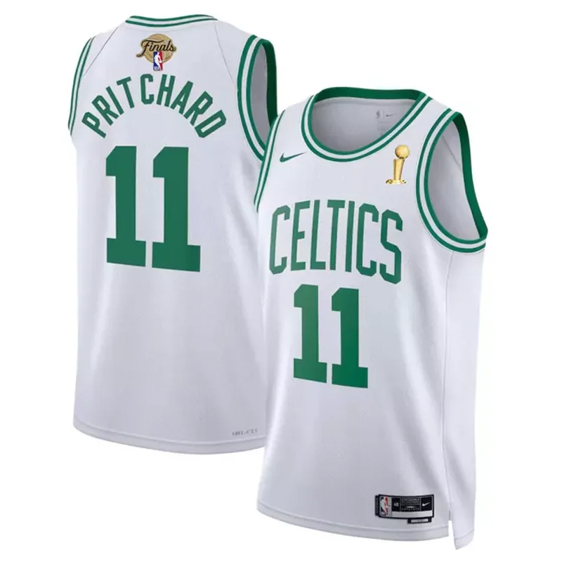 Boston Celtics #11 Payton Pritchard White 2024 Finals Champions Association Edition Basketball jersey