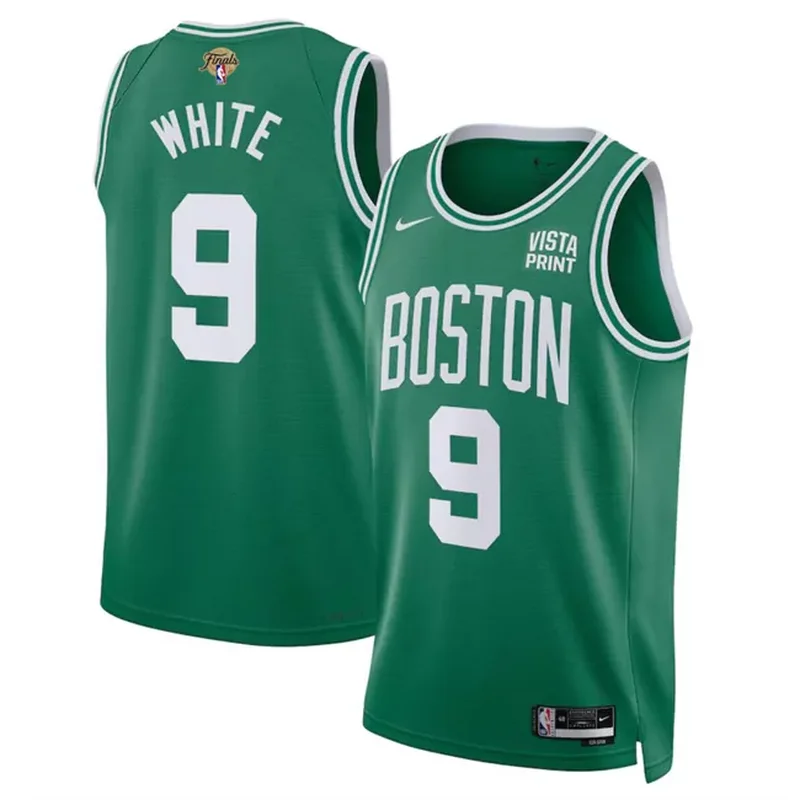 Boston Celtics #9 Derrick White Kelly Green 2024 Finals Icon Edition Stitched Basketball Basketball jersey
