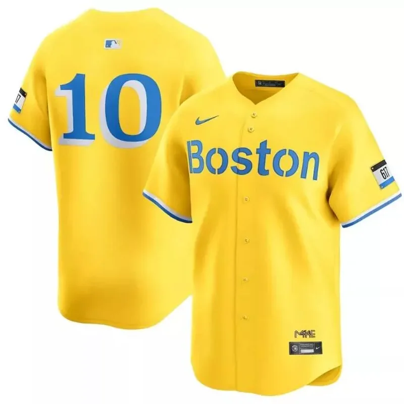 Boston Red Sox #10 Trevor Story Gold City Connect Stitched Baseball Baseball jersey