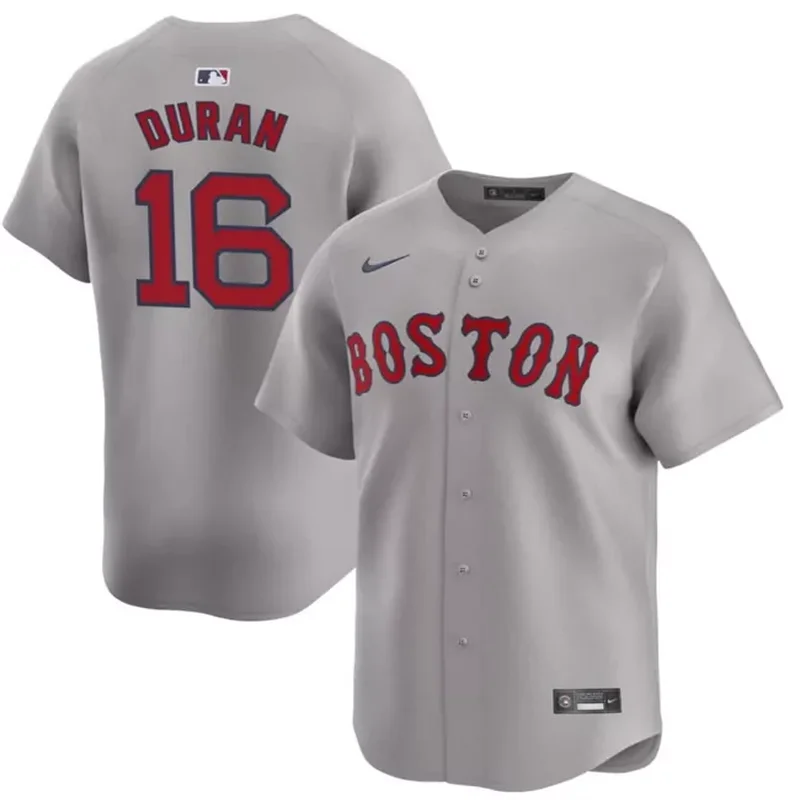 Boston Red Sox Custom name number Away Limited Custom Gray Baseball jersey - Image 4