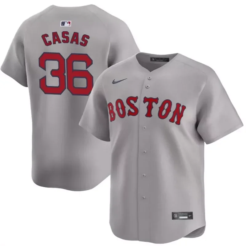 Boston Red Sox #36 Triston Casas Grey 2024 Away Limited Stitched Baseball Baseball jersey