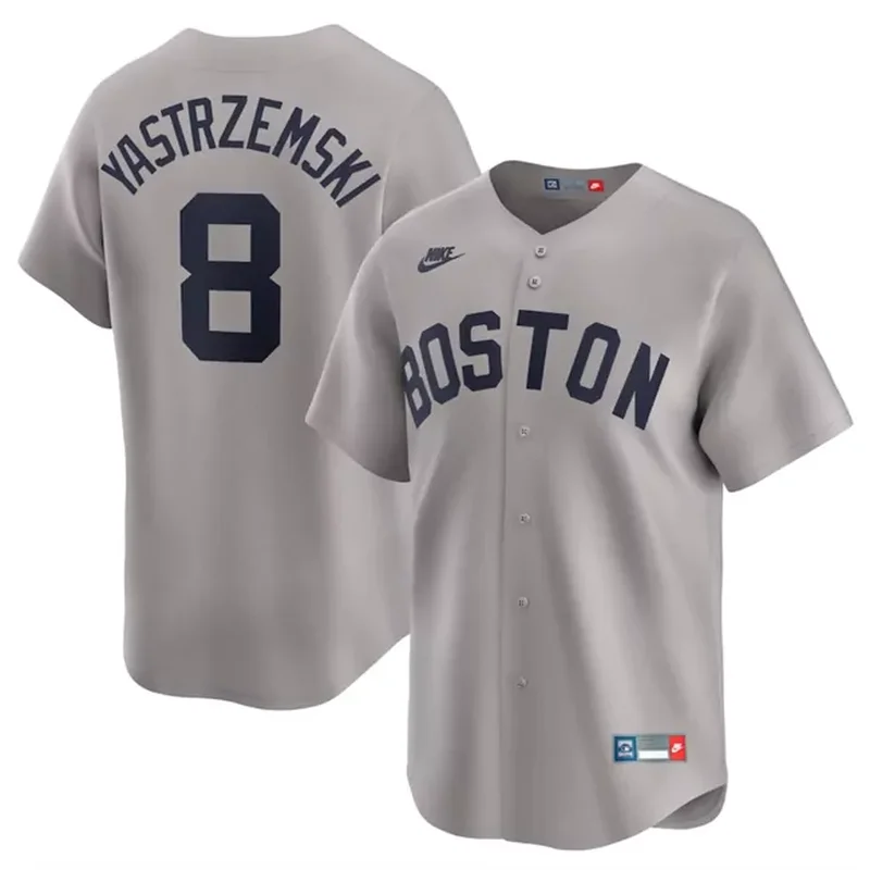 Boston Red Sox #8 Carl Yastrzemski Grey Cooperstown Collection Limited Stitched Baseball jersey