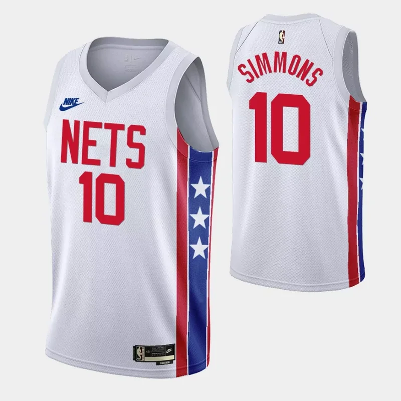 Brooklyn Nets #10 Ben Simmons 2022 23 Classic Edition White Basketball jersey