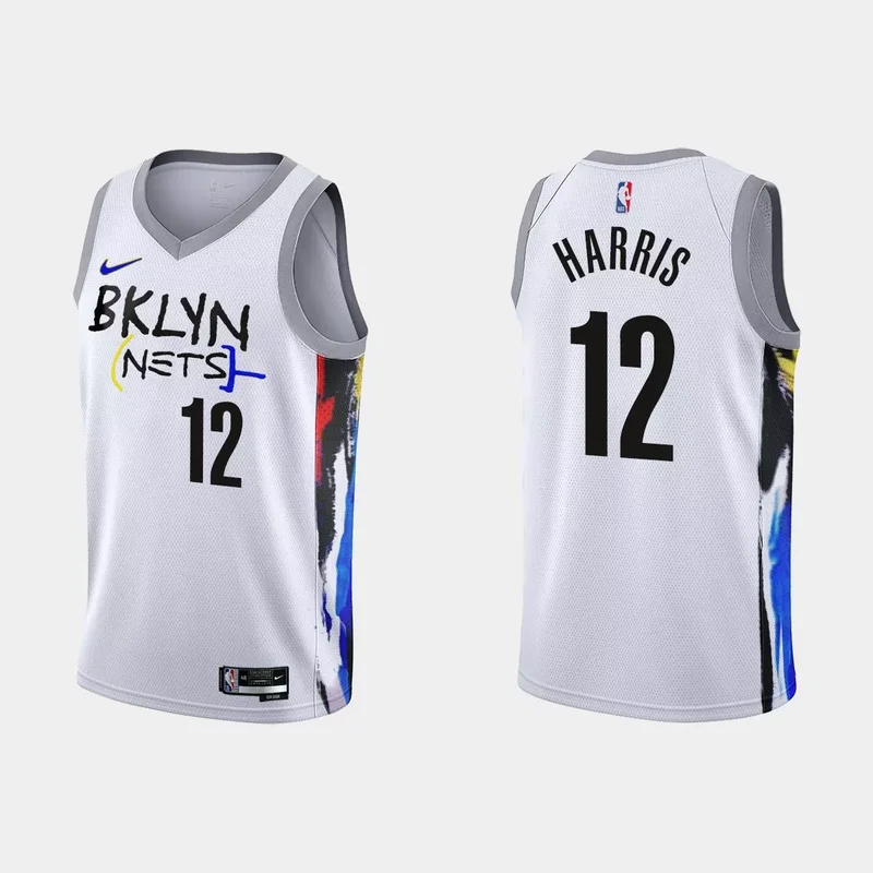 Brooklyn Nets #12 Joe Harris 2022 23 white city edition jersey Basketball jersey