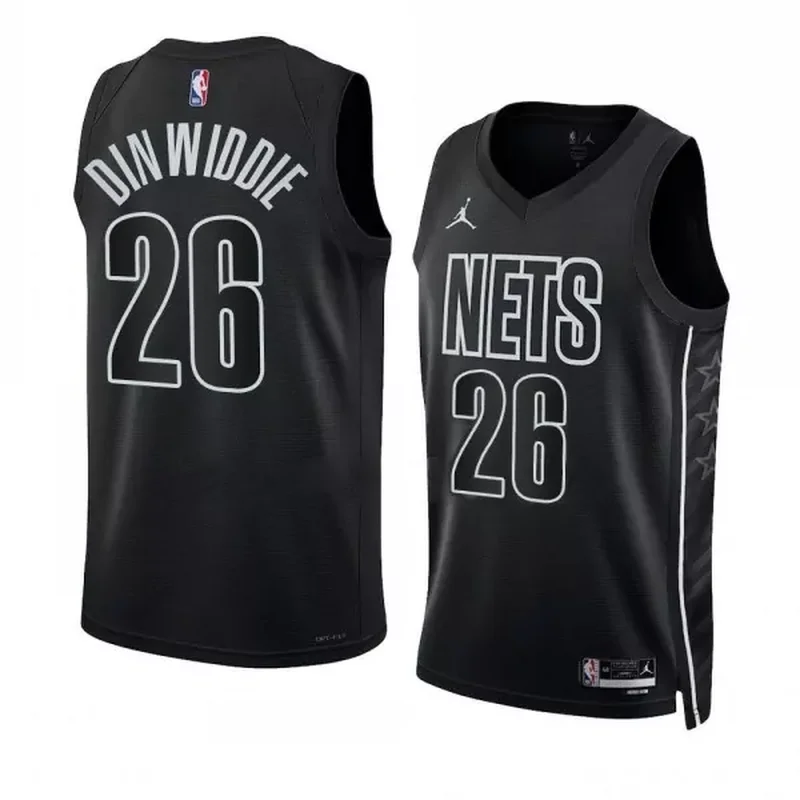Brooklyn Nets #26 Spencer Dinwiddie Statement Edition 2022 23 Black Swingman Basketball jersey