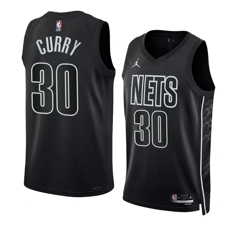 Brooklyn Nets #30 Seth Curry 2022 23 Black Statement Edition Swingman Basketball jersey