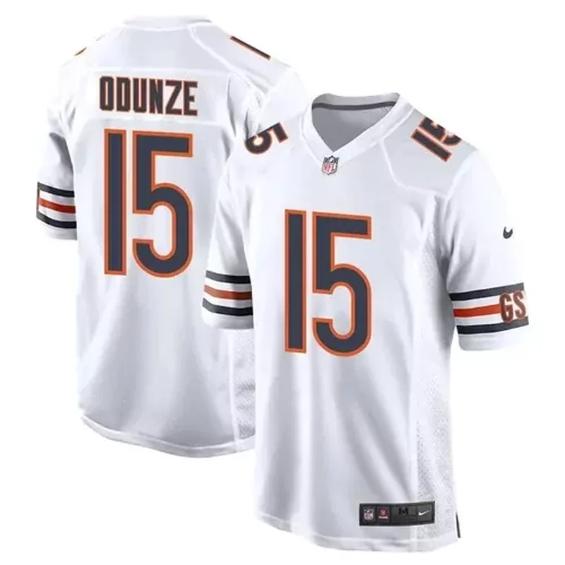 Chicago Bears #18 Caleb Williams White 2024 F.U.S.E. With Draft Patch And 1 Star C Football jersey - Image 5