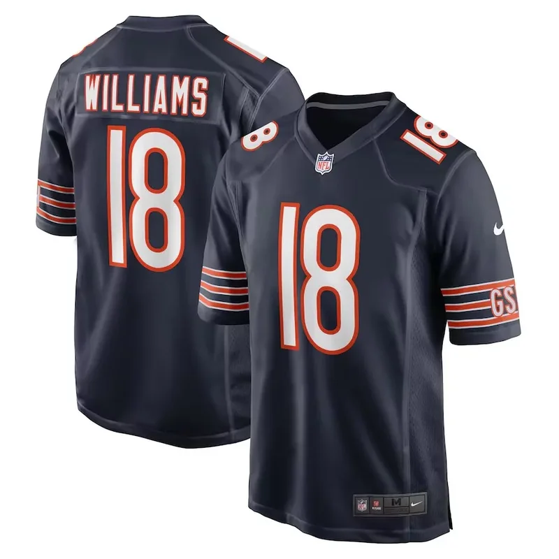 Chicago Bears #18 Caleb Williams White 2024 F.U.S.E. With Draft Patch And 1 Star C Football jersey - Image 2