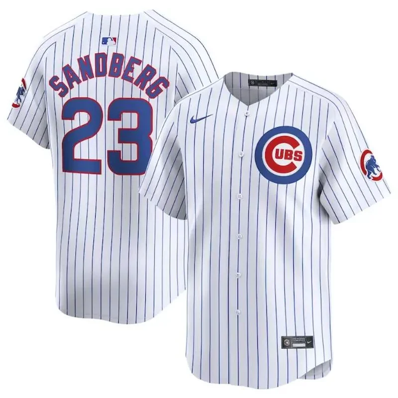 Chicago Cubs #23 Ryne Sandberg White 2024 Home Limited Stitched Baseball Baseball jersey
