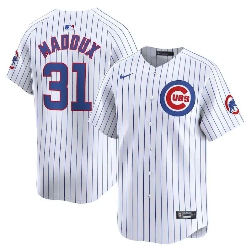 Chicago Cubs #14 Ernie Banks Home Retired Player White Baseball jersey - Image 4