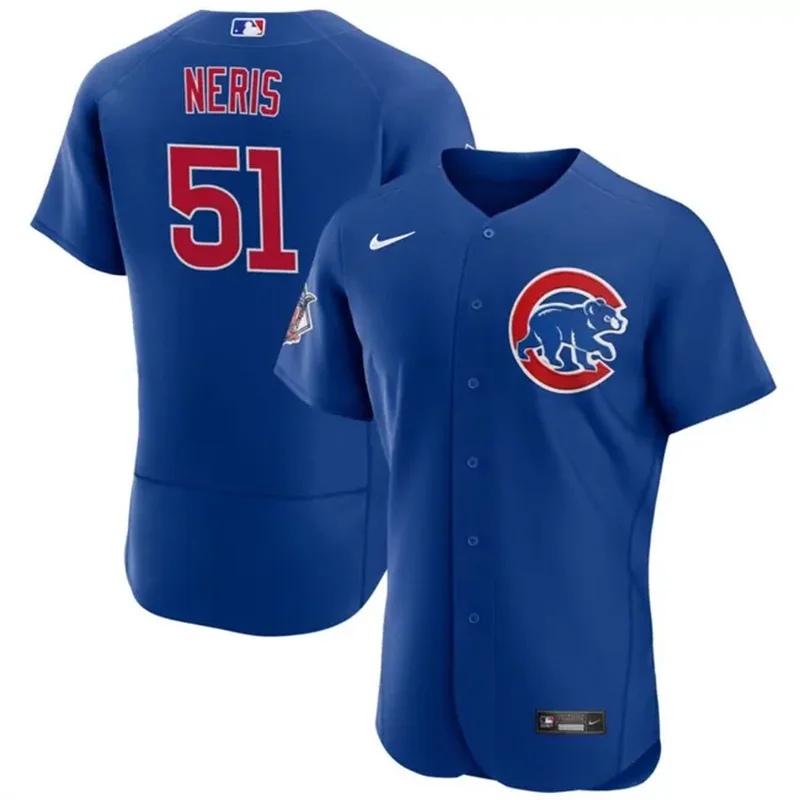 Chicago Cubs #51 Hector Neris White Flex Base Stitched Baseball Baseball jersey - Image 3