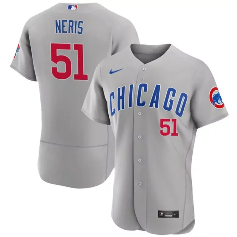 Chicago Cubs #51 Hector Neris White Flex Base Stitched Baseball Baseball jersey - Image 4