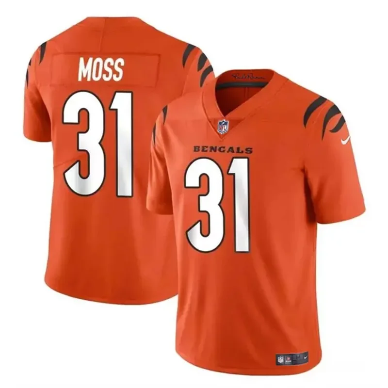 Cincinnati Bengals #31 Zack Moss Orange Vapor Untouchable Limited Stitched Football jersey