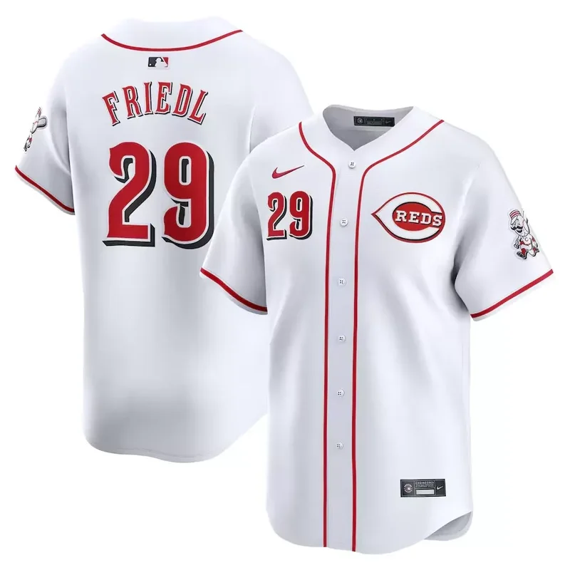Cincinnati Reds #47 Frankie Montas Home Limited Player White Baseball jersey - Image 4