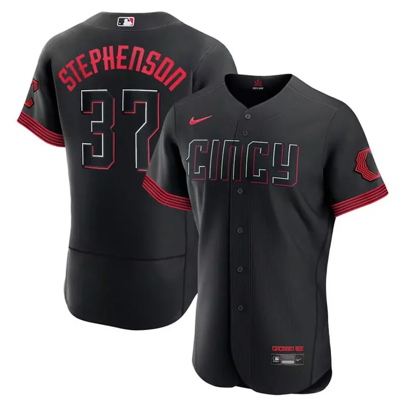 Cincinnati Reds #30 Ken Griffey Jr. Black 2023 City Connect Player V2002 Baseball jersey - Image 2