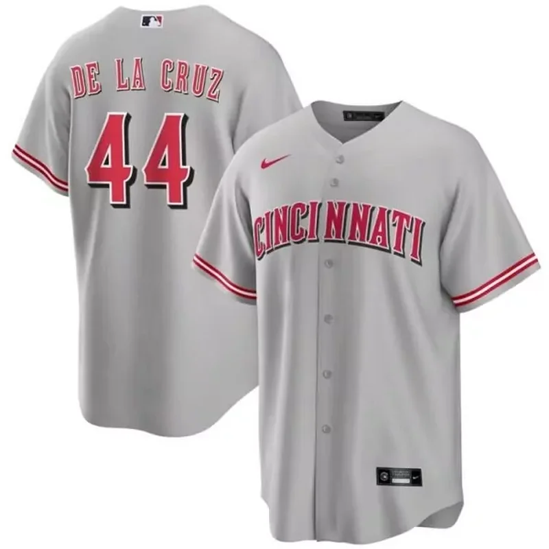 Cincinnati Reds #44 Elly De La Cruz Gray Cool Base Stitched Baseball Baseball jersey