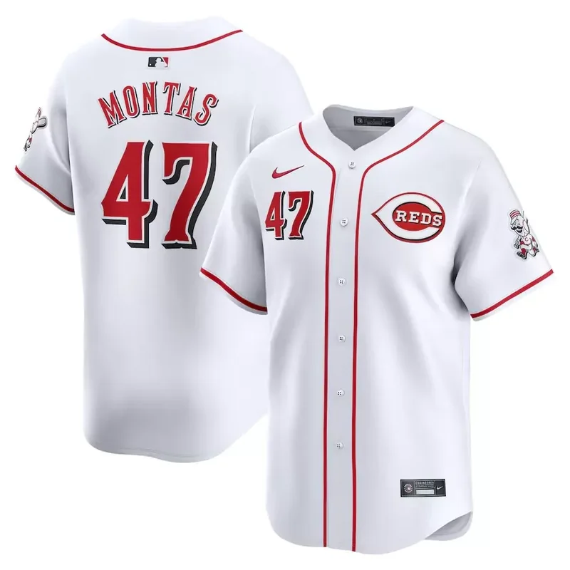 Cincinnati Reds #47 Frankie Montas Home Limited Player White Baseball jersey