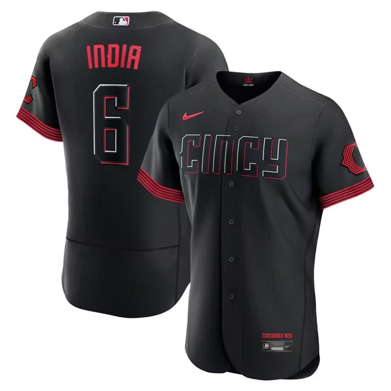 Cincinnati Reds #44 Elly De La Cruz Alternate Red Baseball jersey - Image 3