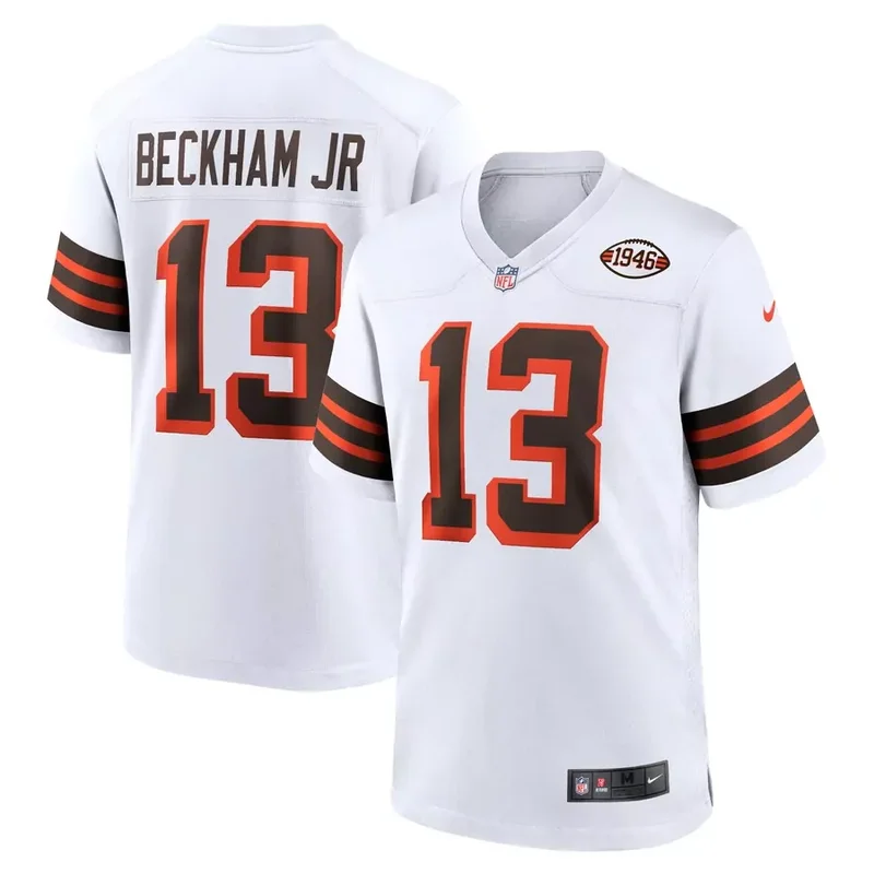 Cleveland Browns #13 Odell Beckham Jr. 1946 Collection Alternate Game White Football jersey
