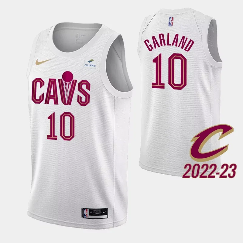 Cleveland Cavaliers #10 Darius Garland 2022 23 Association Edition White Basketball jersey