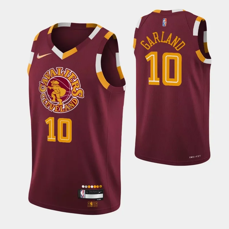 Cleveland Cavaliers #10 Darius Garland 75th Anniversary City Wine Basketball jersey