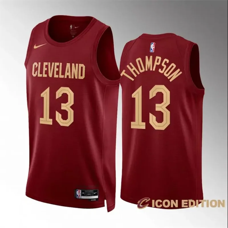 Cleveland Cavaliers #13 Tristan Thompson Wine Icon Edition Stitched Basketball jersey